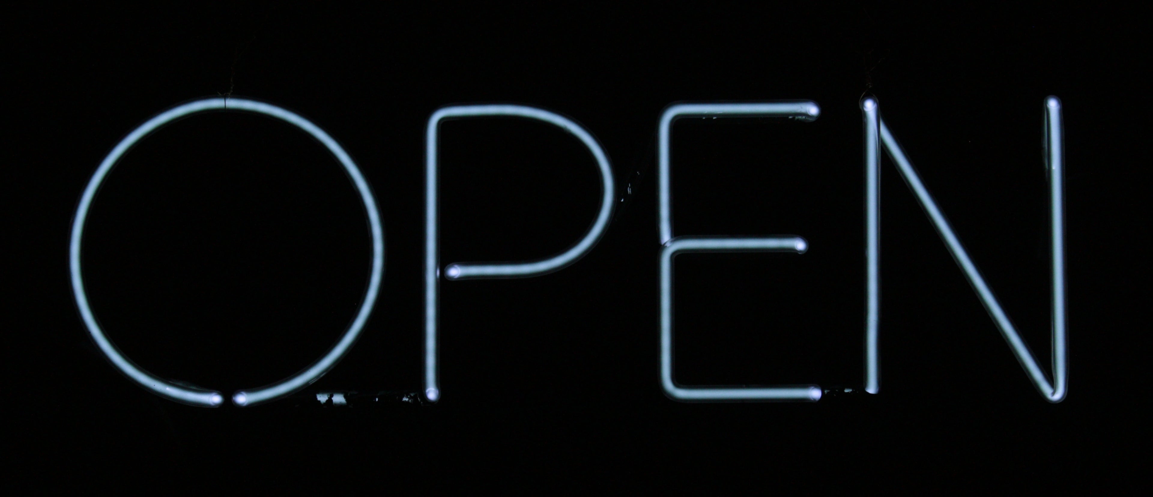 OPEN neon sign