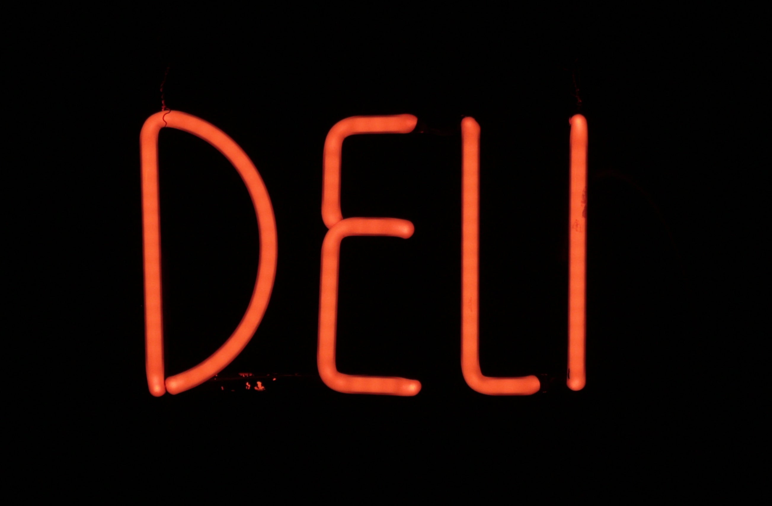 DELI neon sign