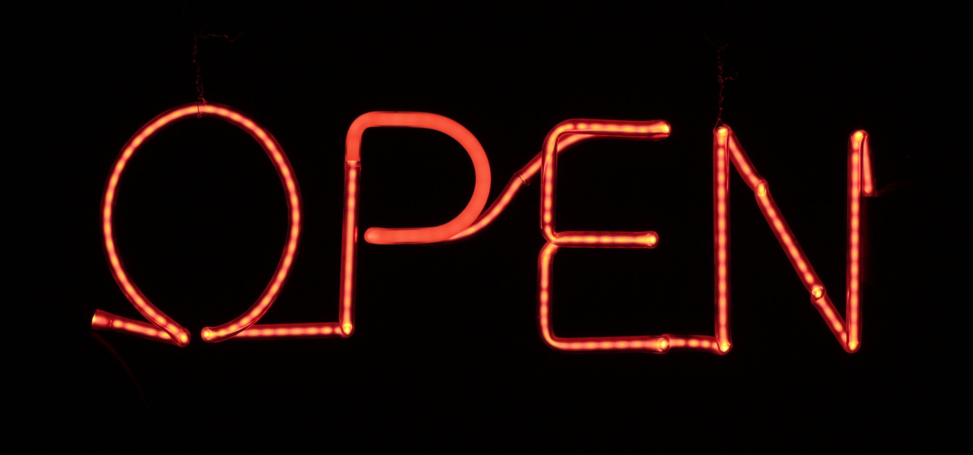 OPEN neon sign