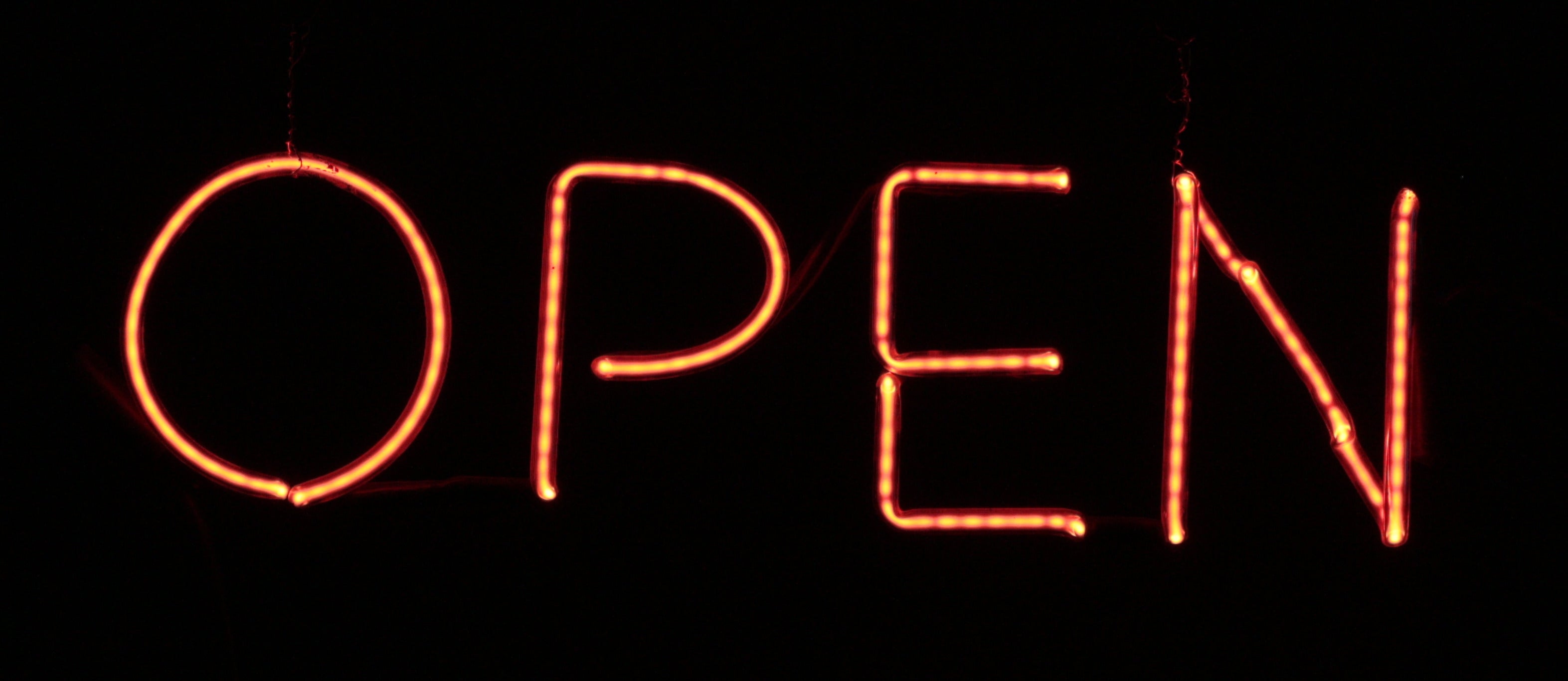 OPEN neon sign