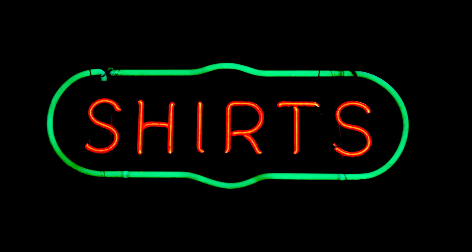 SHIRTS neon sign