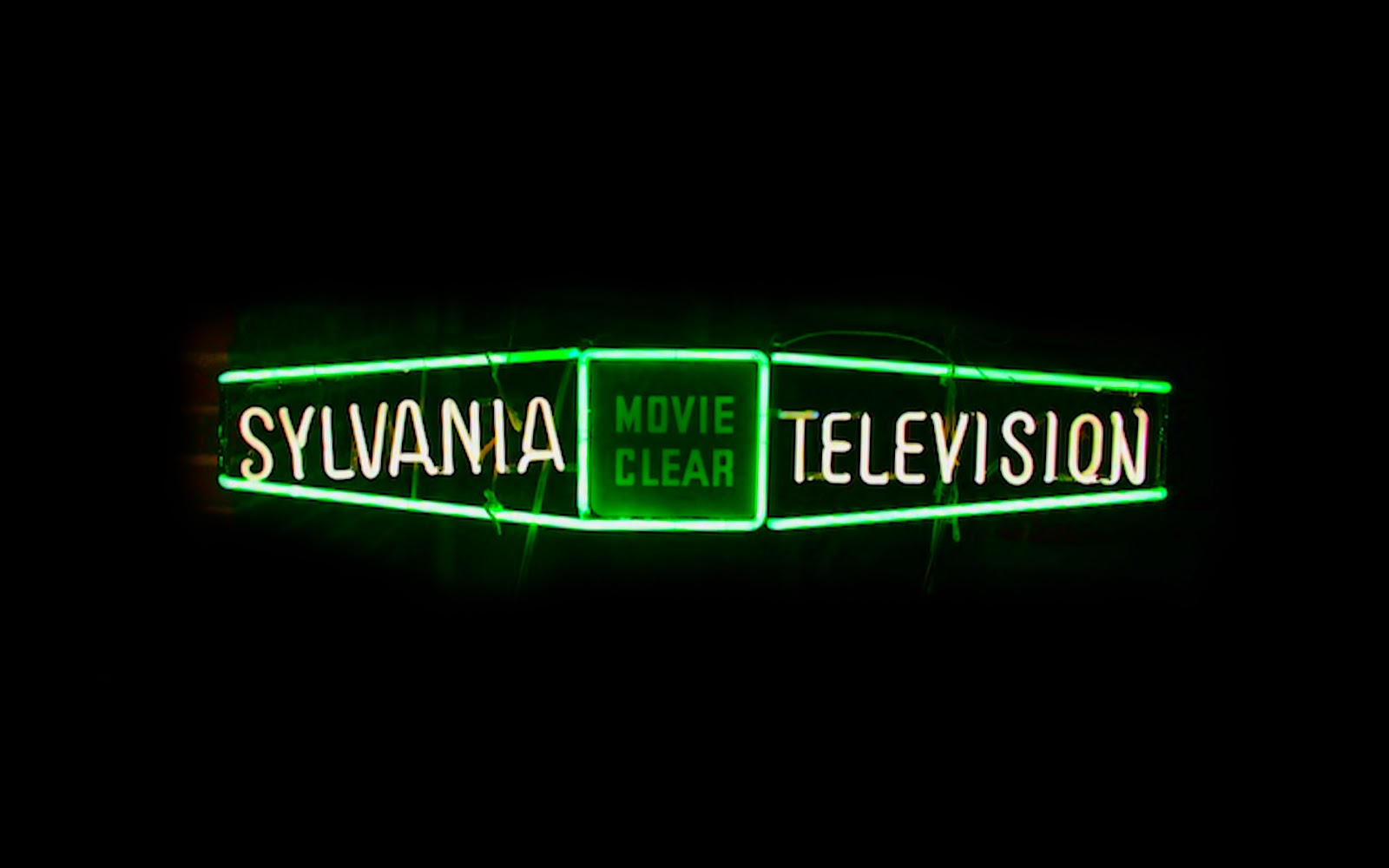 SYLVANIA MOVIE CLEAR TELEVISION neon sign