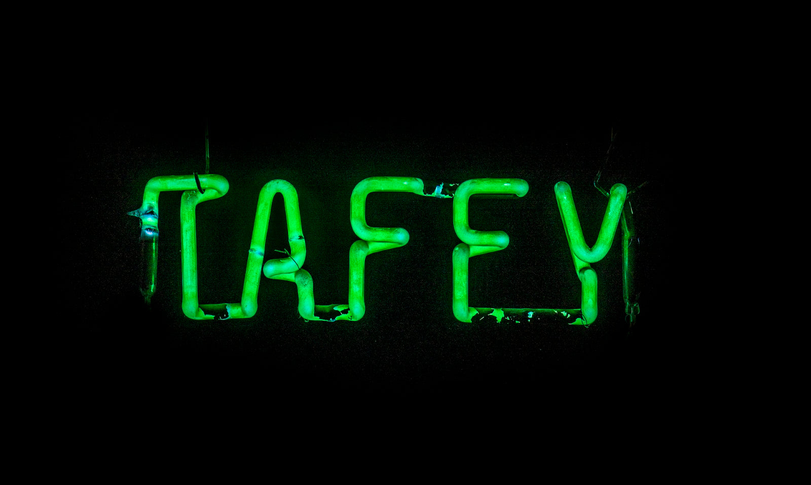 TAFFY neon sign