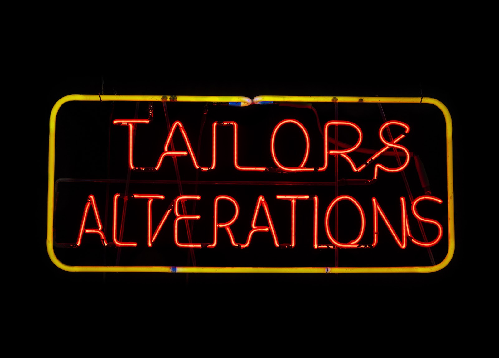 TAILORS ALTERATIONS neon sign