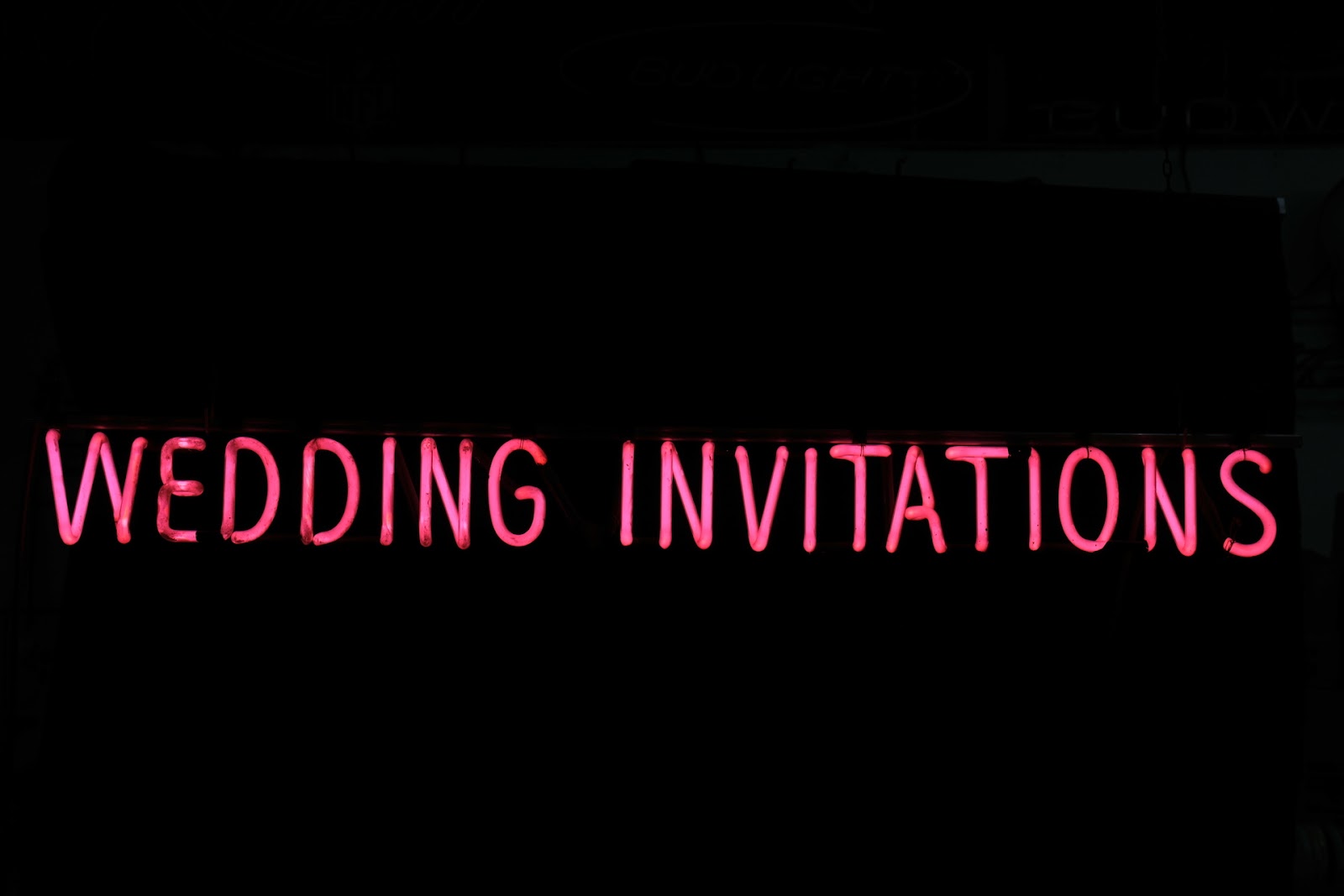 WEDDING INVITATIONS neon sign