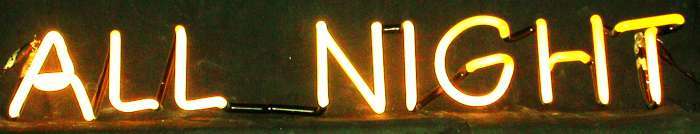 ALL NIGHT neon sign