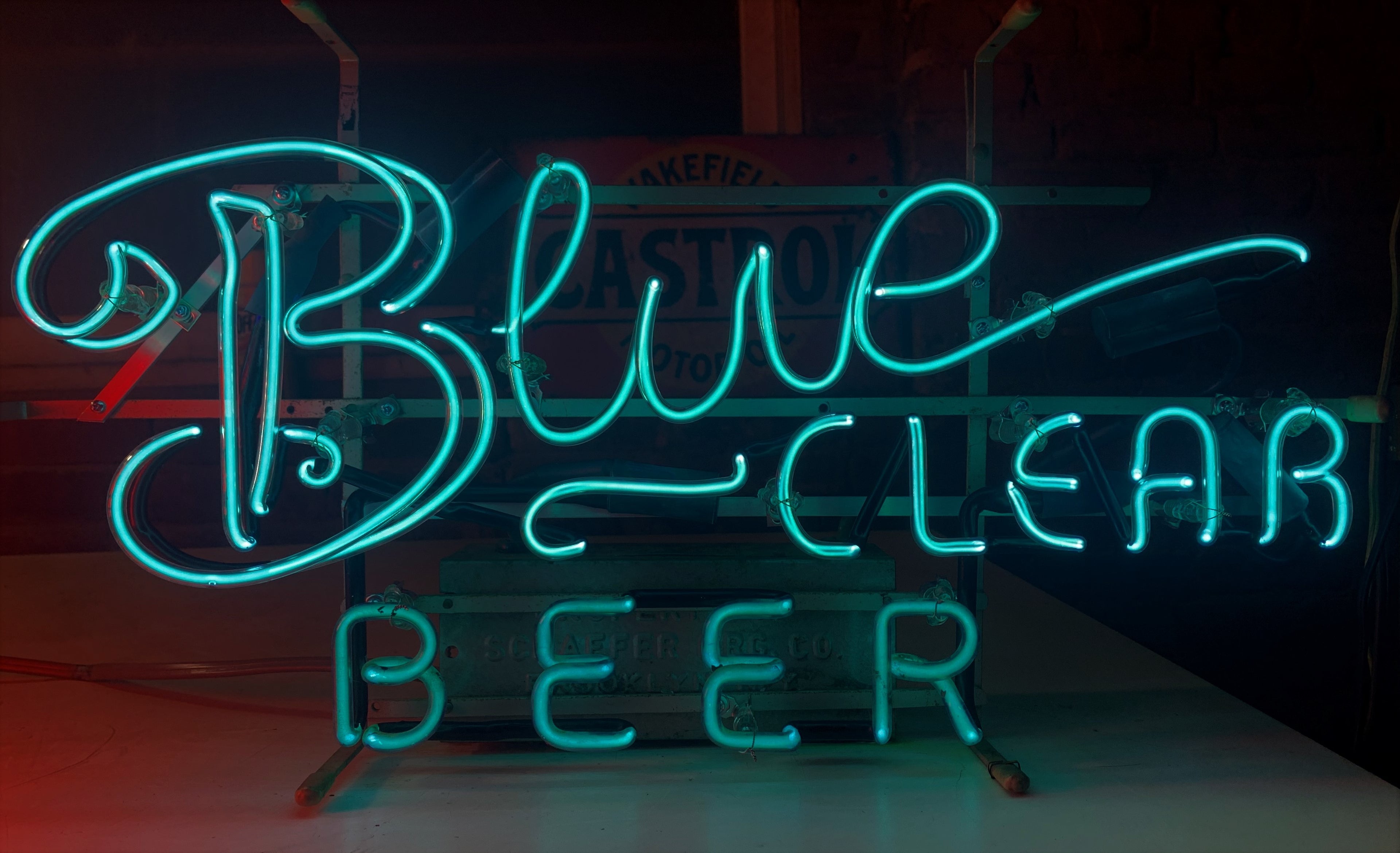 BLUE CLEAR BEER neon sign