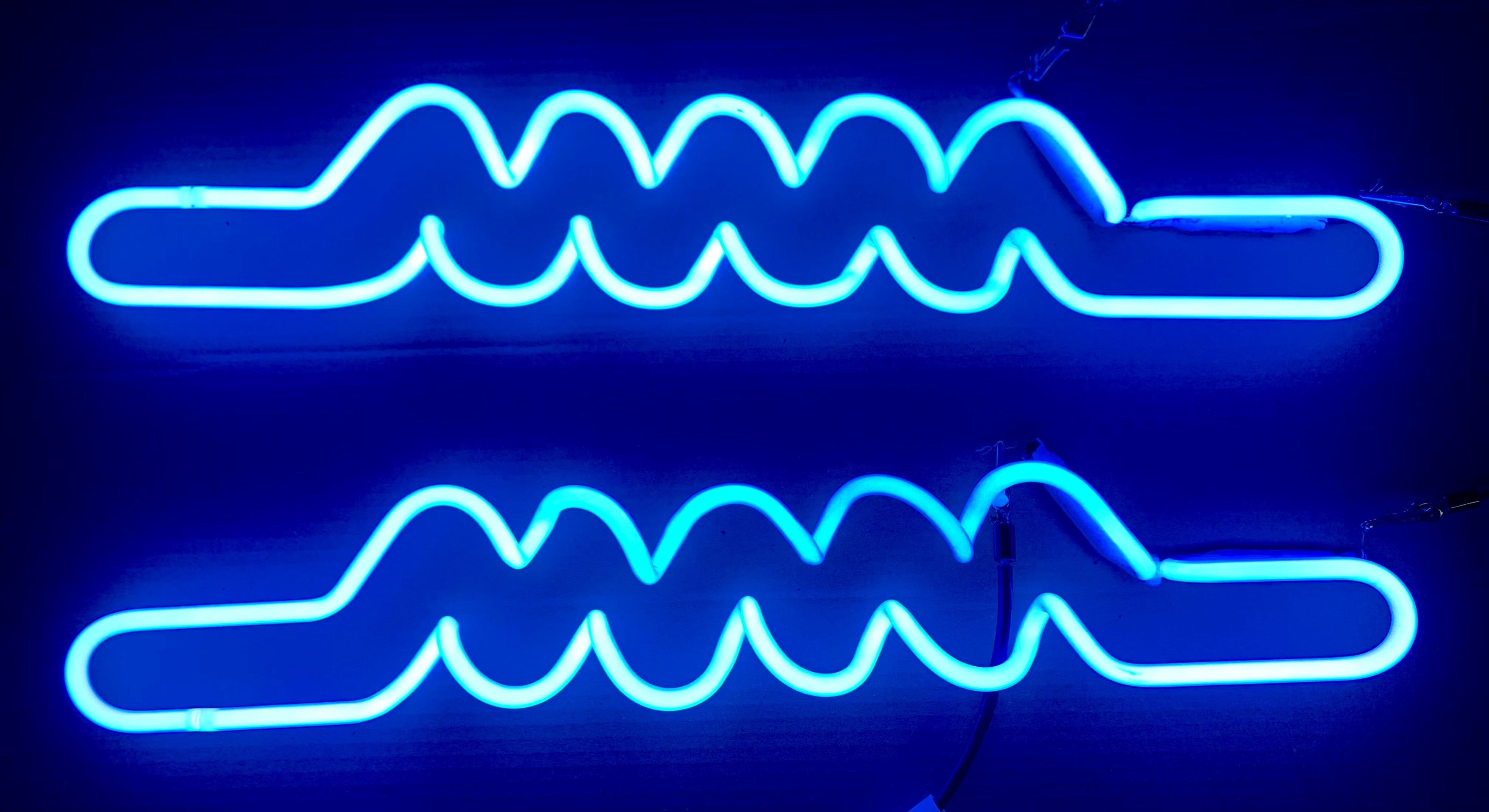 BLUE SQUIGGLES neon sign