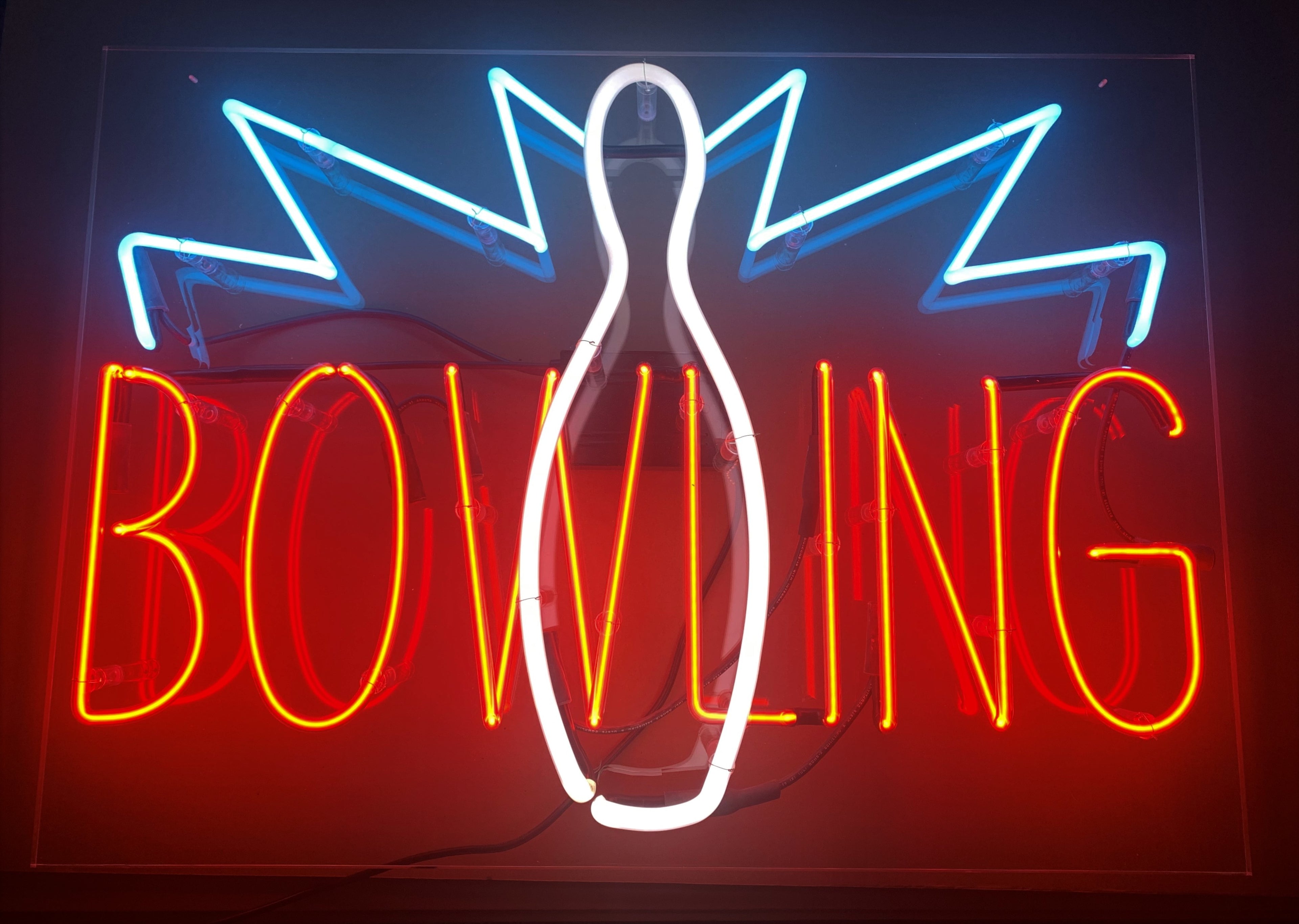 BOWLING neon sign