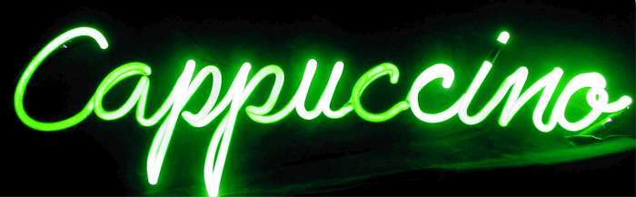 CAPPUCCINO neon sign