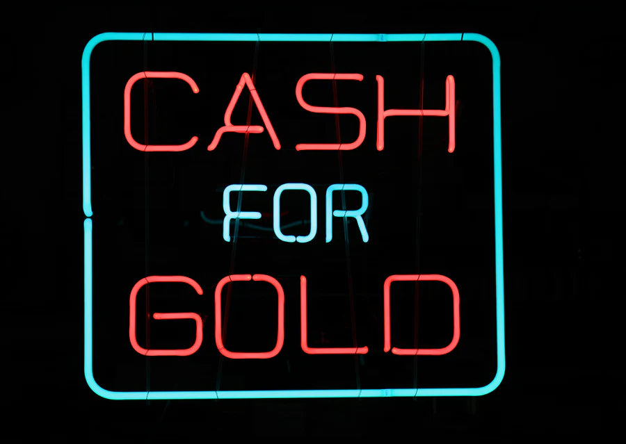 CASH FOR GOLD neon sign