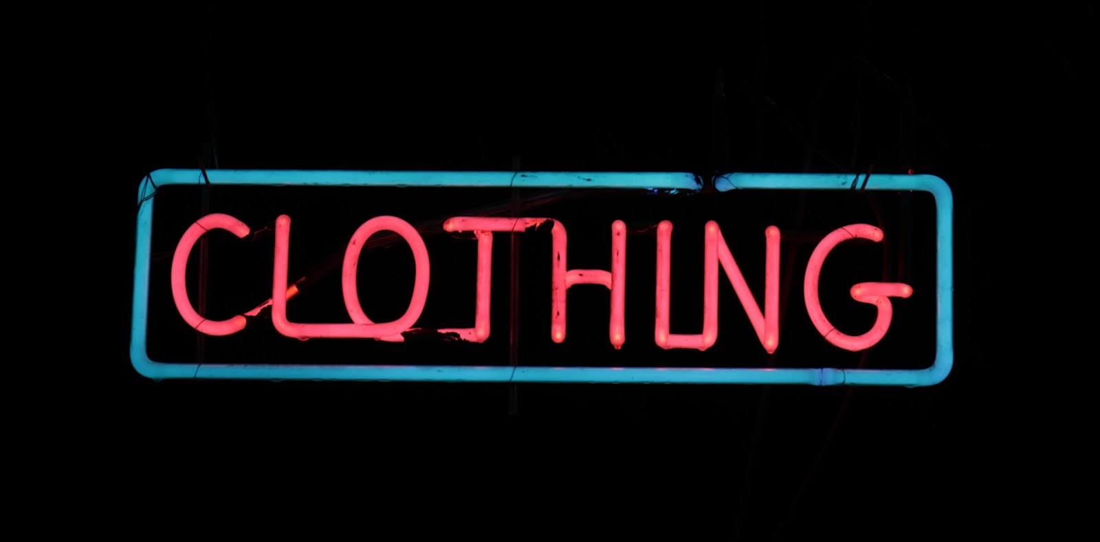 CLOTHING neon sign