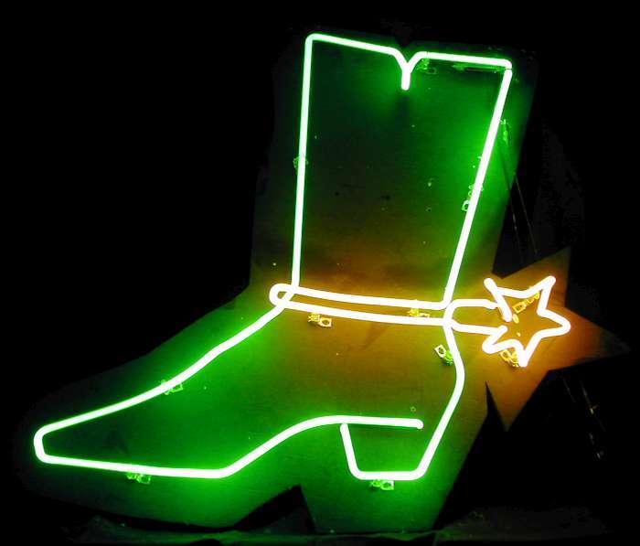 COWBOY BOOT neon sign
