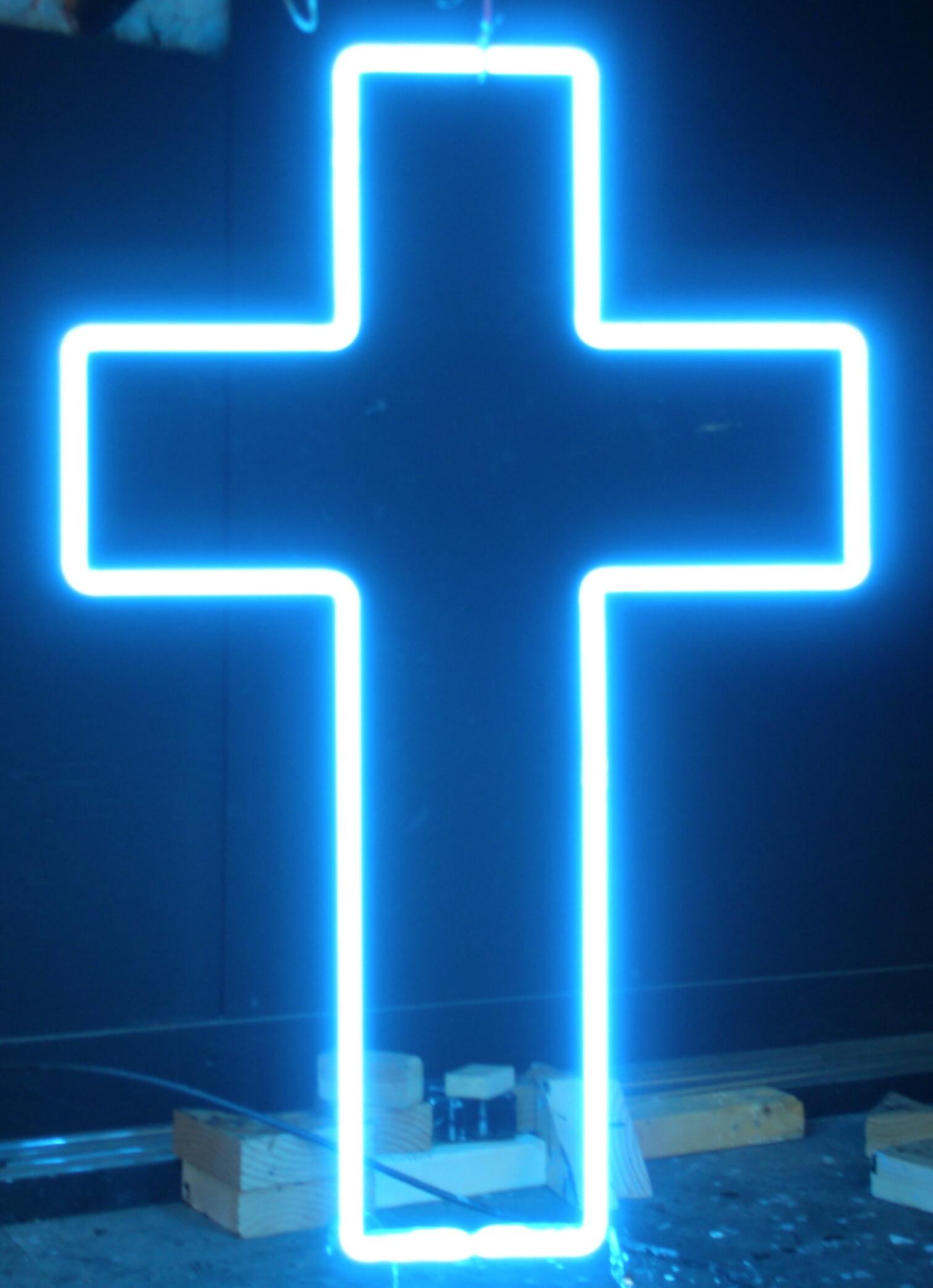 CROSS neon sign