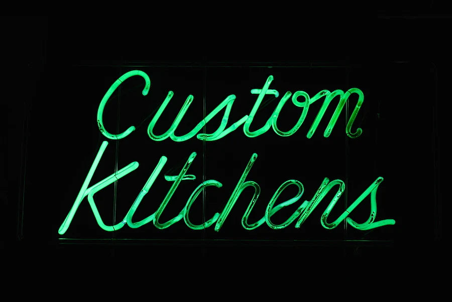 CUSTOM KITCHENS neon sign