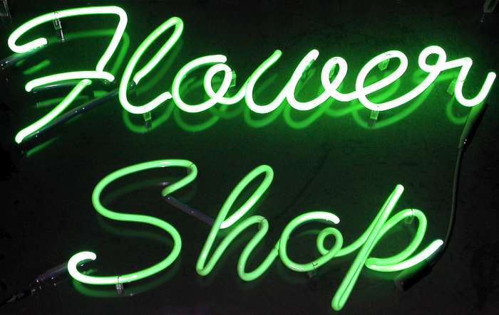 FLOWER SHOP neon sign