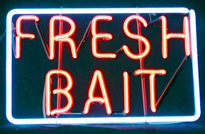 FRESH BAIT neon sign