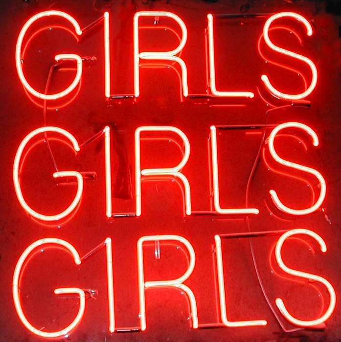 GIRLS GIRLS GIRLS neon sign