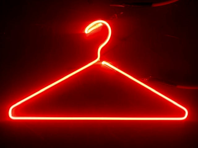 CLOTHES HANGER neon sign