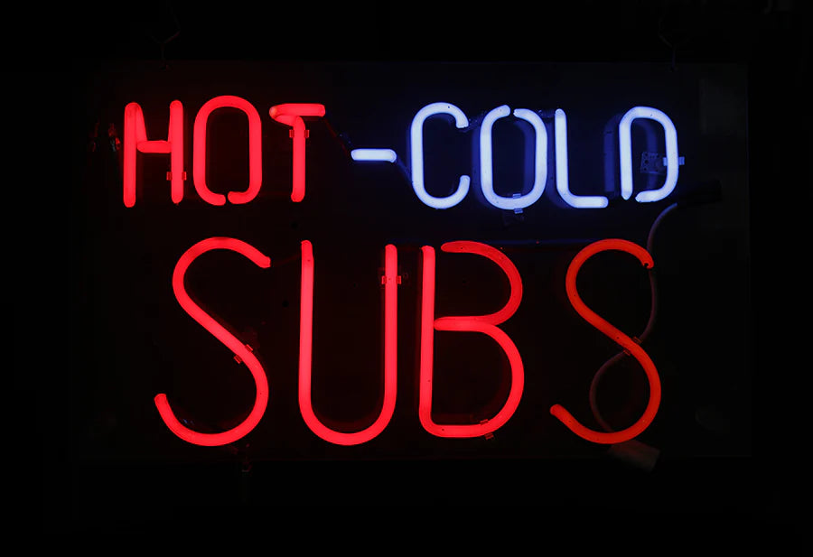 HOT-COLD SUBS neon sign