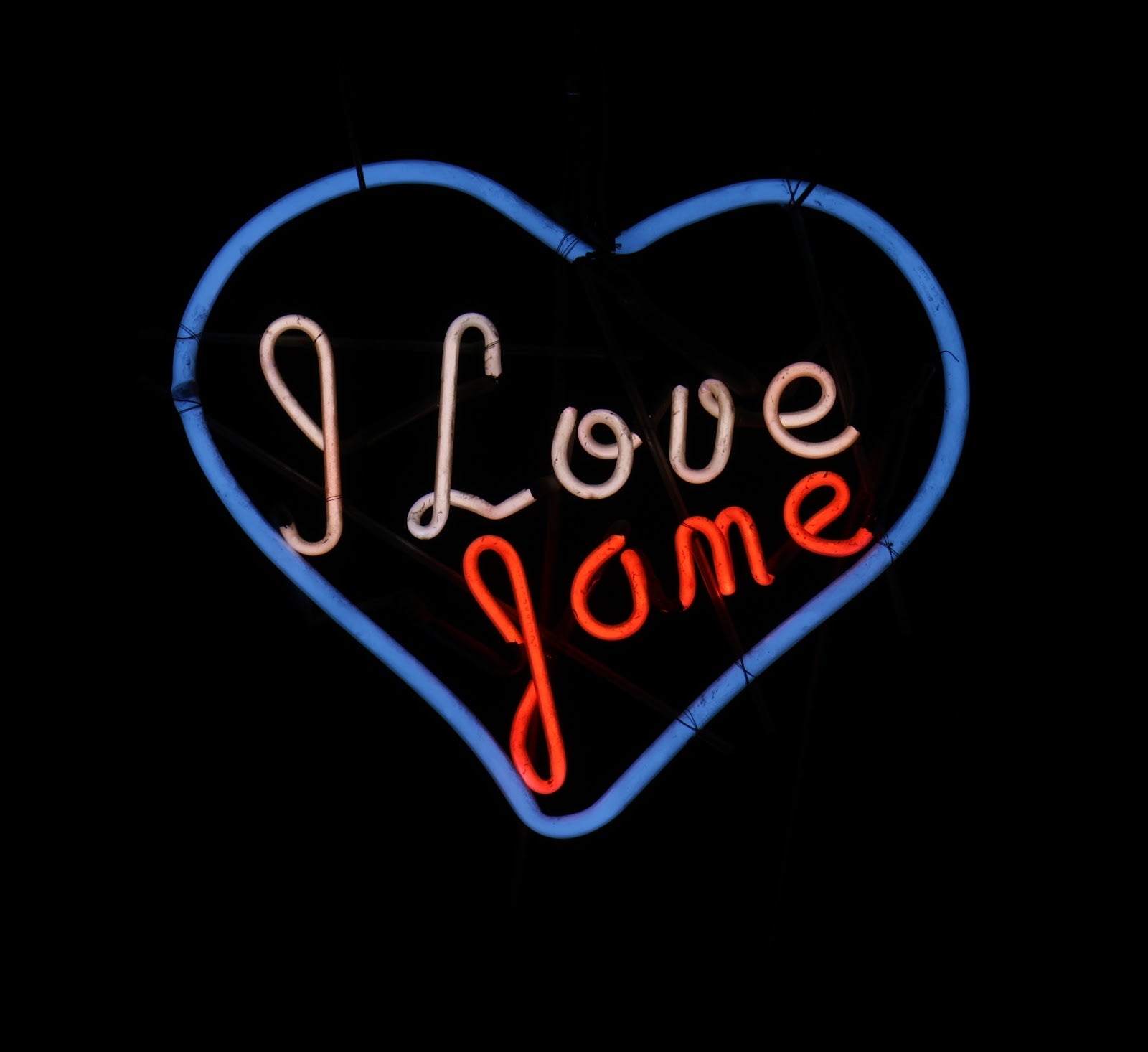 I LOVE JAME neon sign