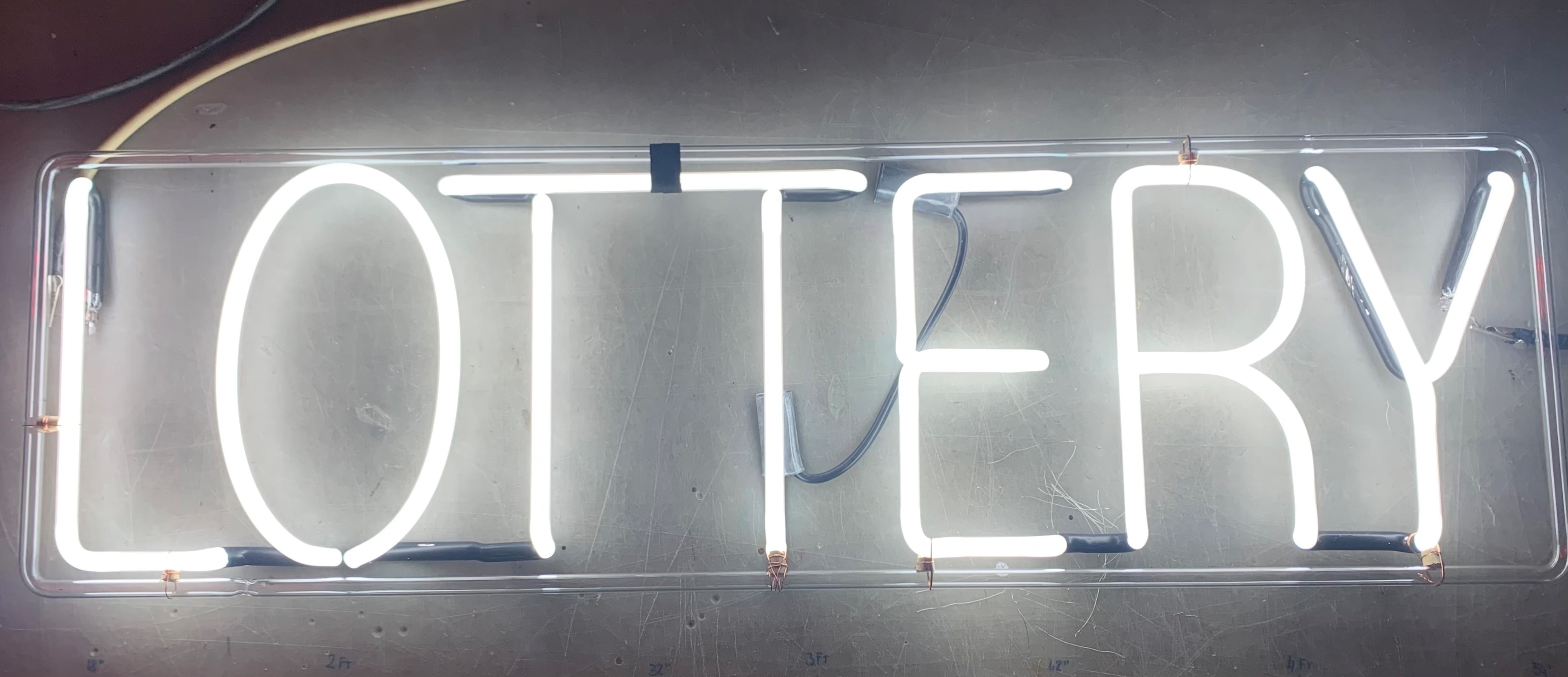 LOTTERY neon sign