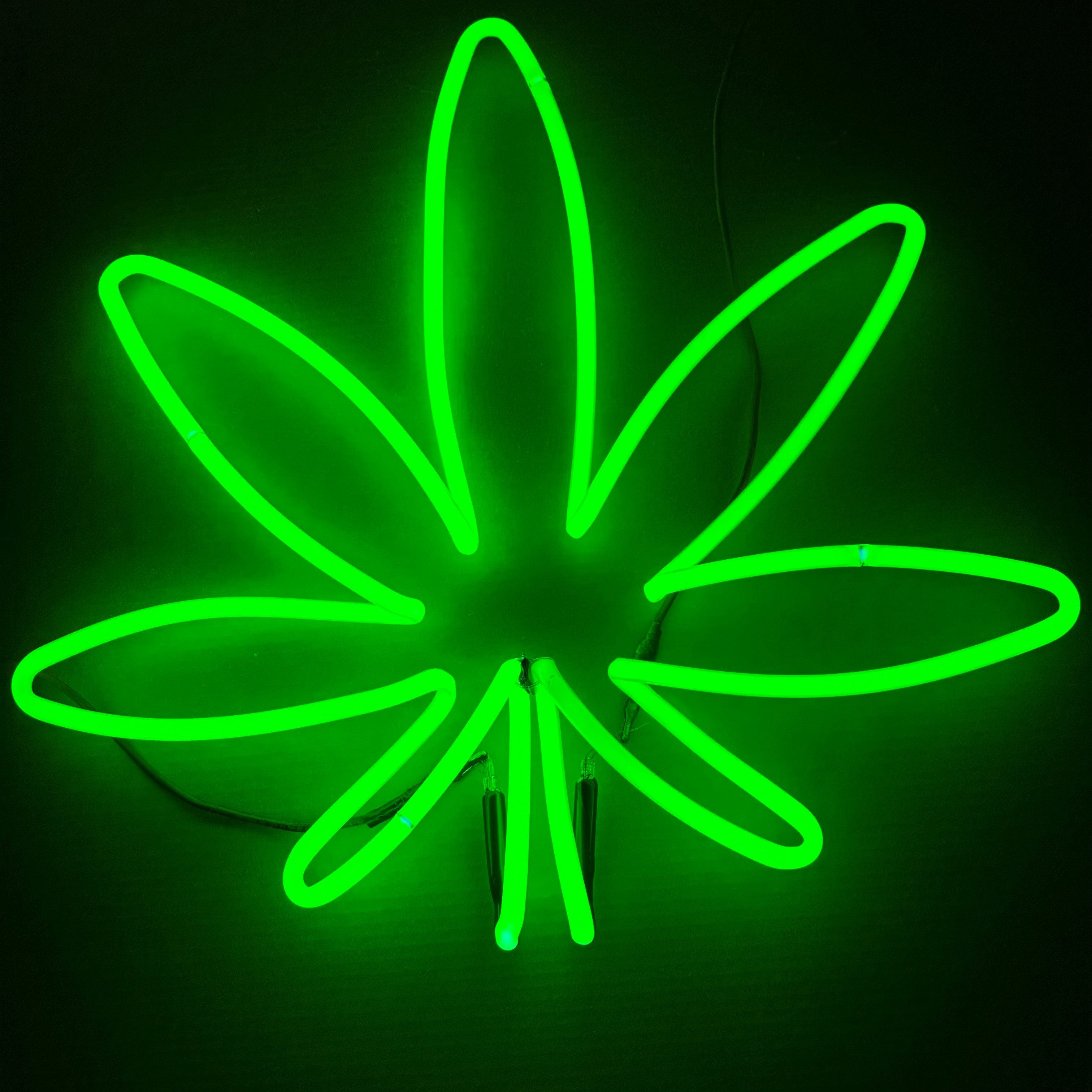 MARIJUANA LEAF neon sign