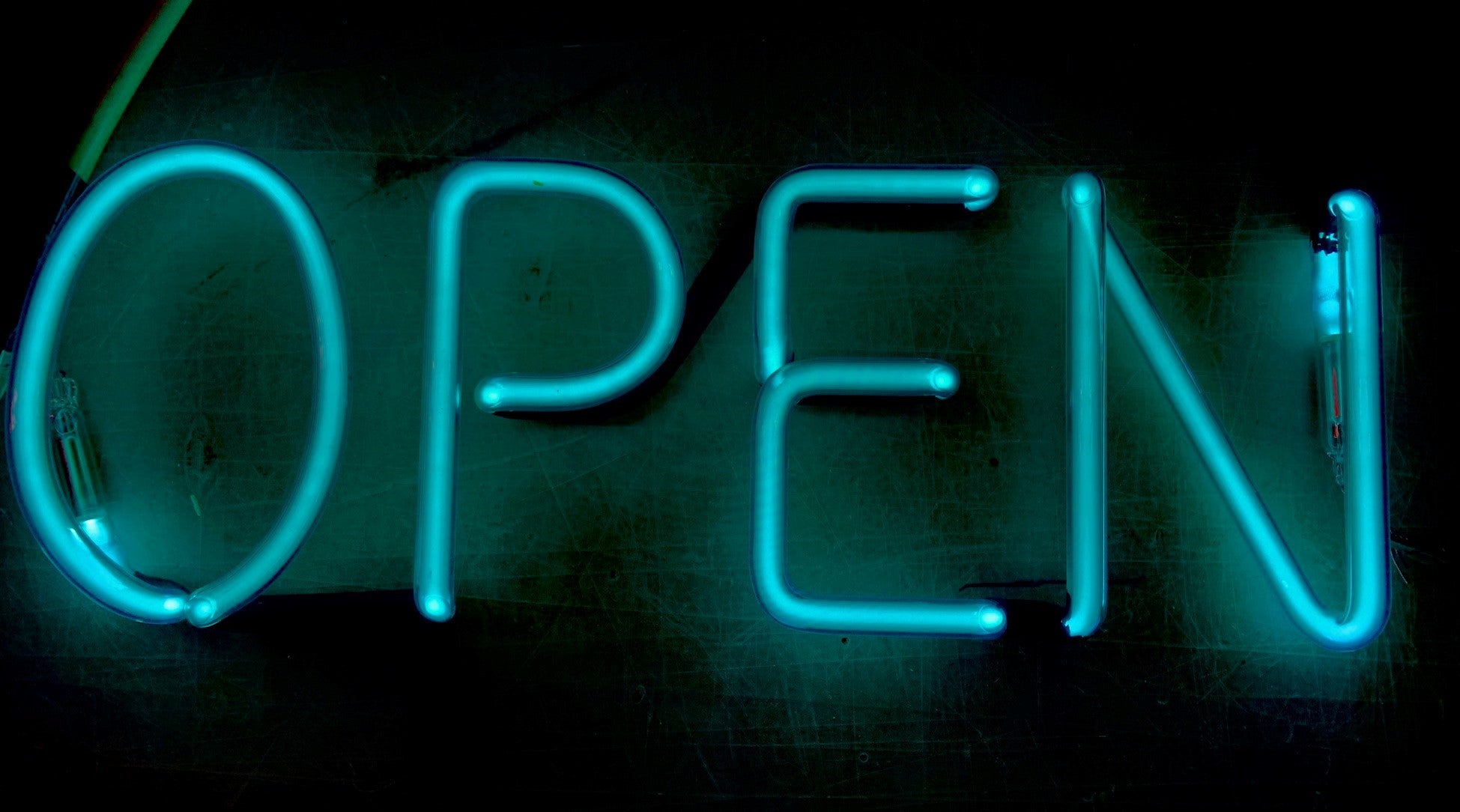OPEN neon sign