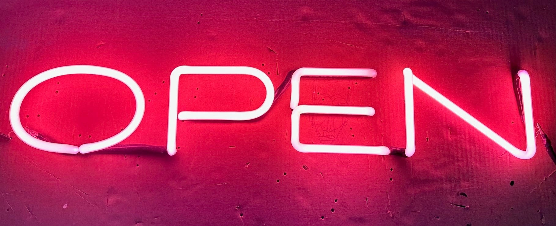 OPEN neon sign