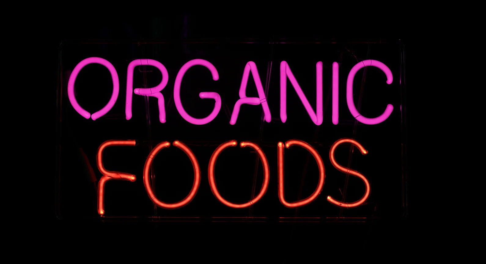 ORGANIC FOODS neon sign