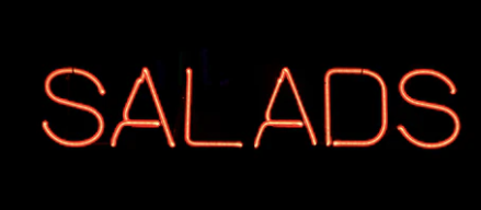 SALADS neon sign