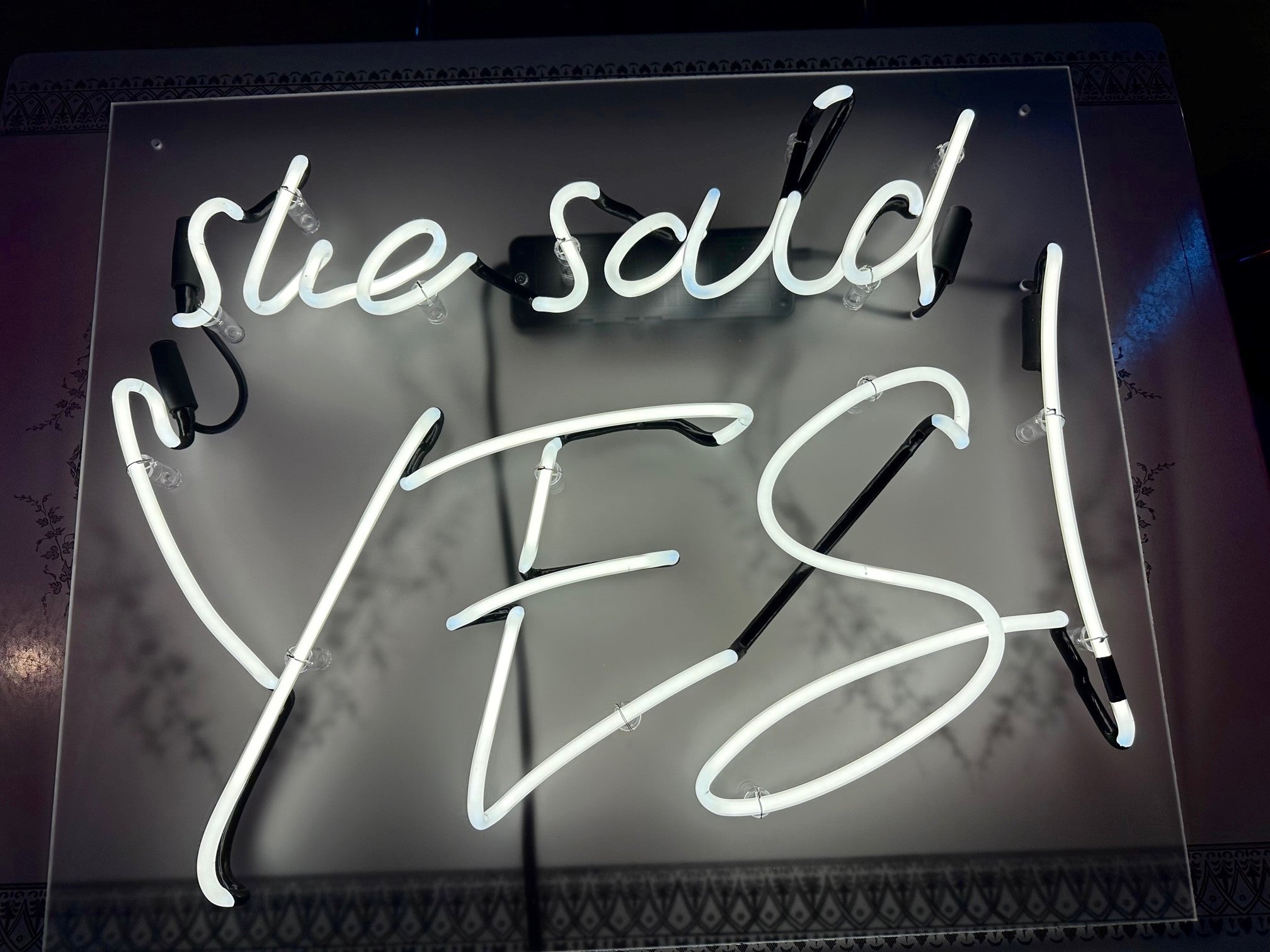 SHE SAID YES neon sign