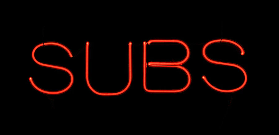 SUBS neon sign