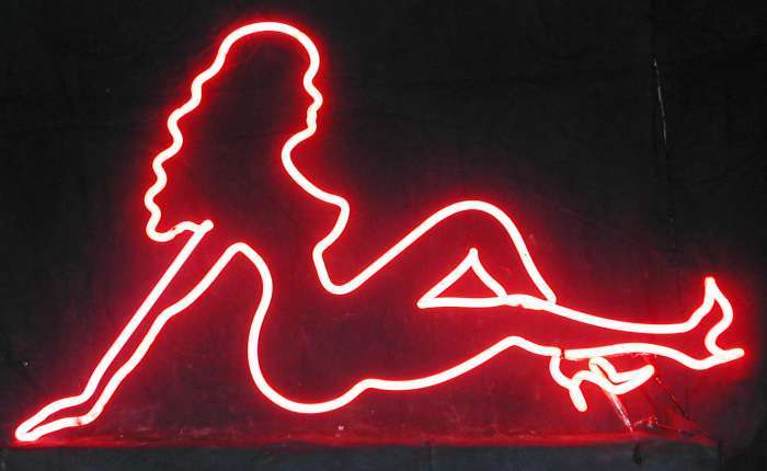 TRUCK STOP GIRL neon sign