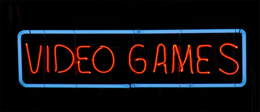 VIDEO GAMES neon sign