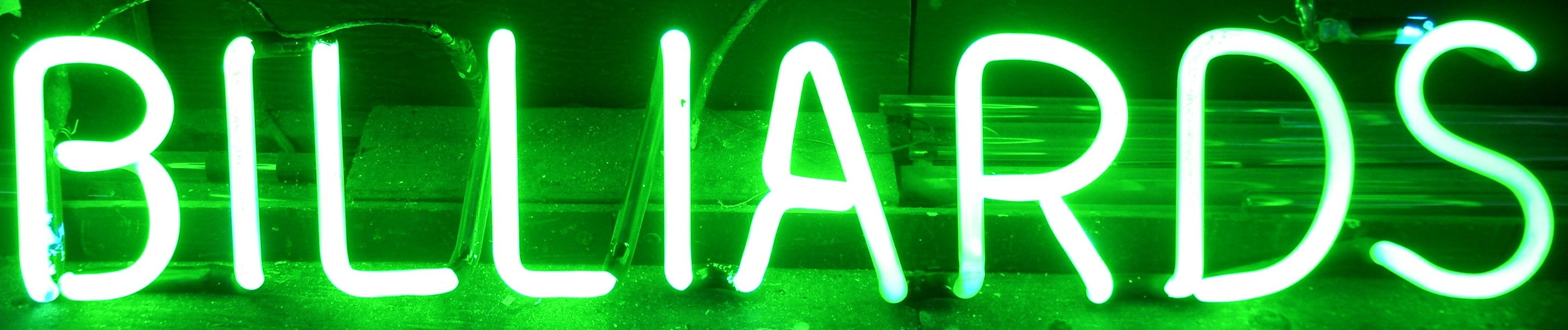 BILLIARDS neon sign