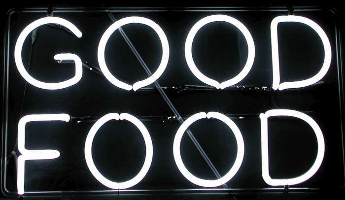 GOOD FOOD neon sign