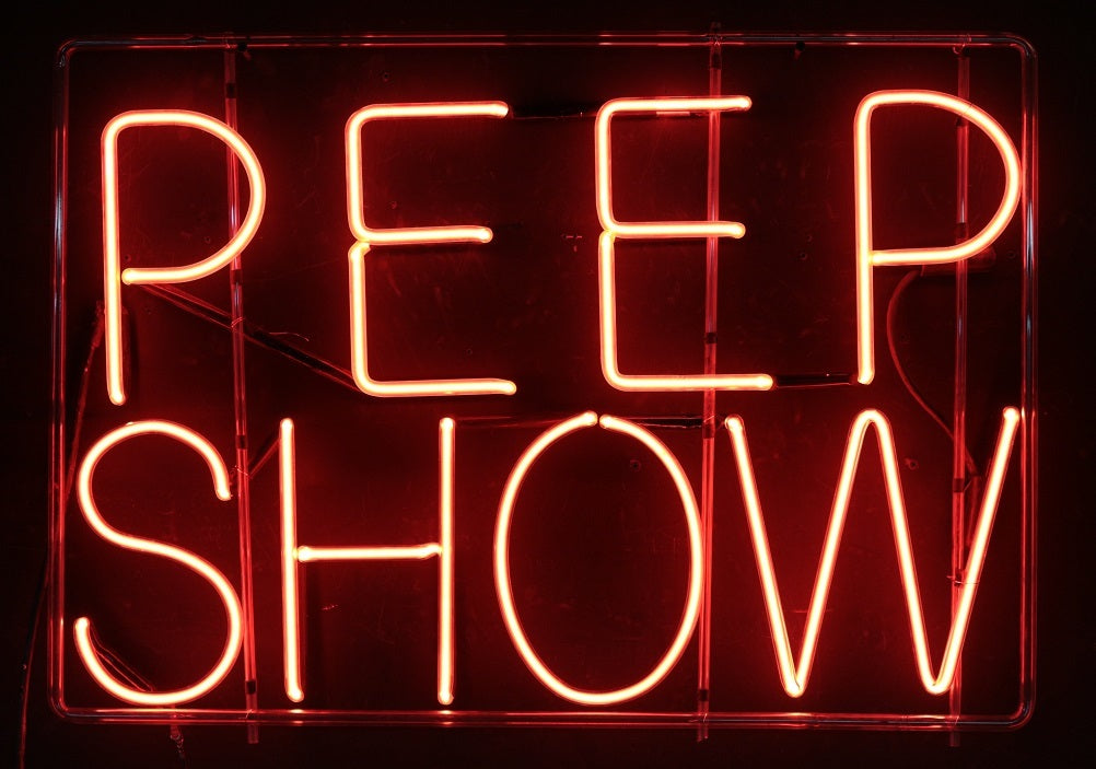 PEEP SHOW neon sign