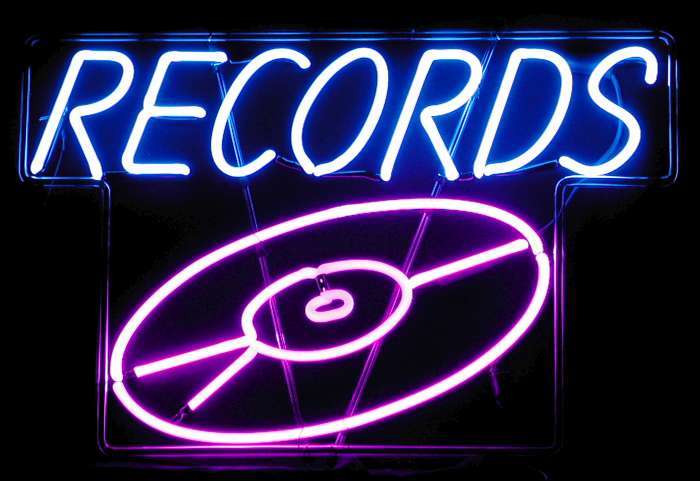 RECORDS neon sign