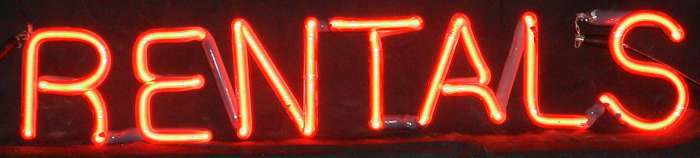 RENTALS neon sign